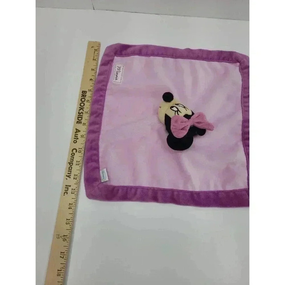Disney Minnie Mouse Lovey Cuddle Snuggle Blanket with Plush Head 12"x12" - Picture 7 of 8